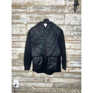 Zella womens‎ black hooded long sleeved jacket XL